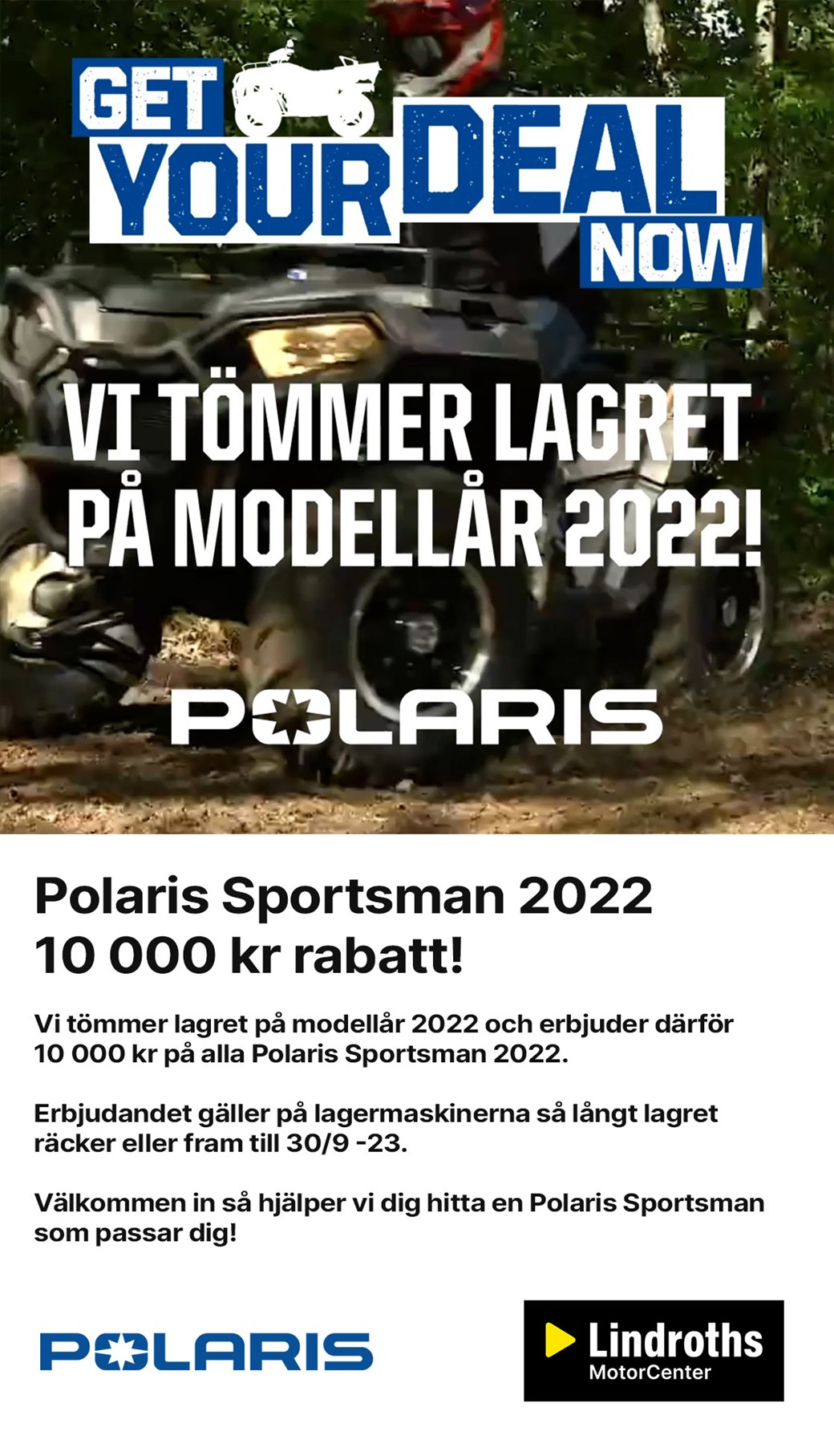 Polaris Sportsman 2022 - 10 000 kr rabatt!