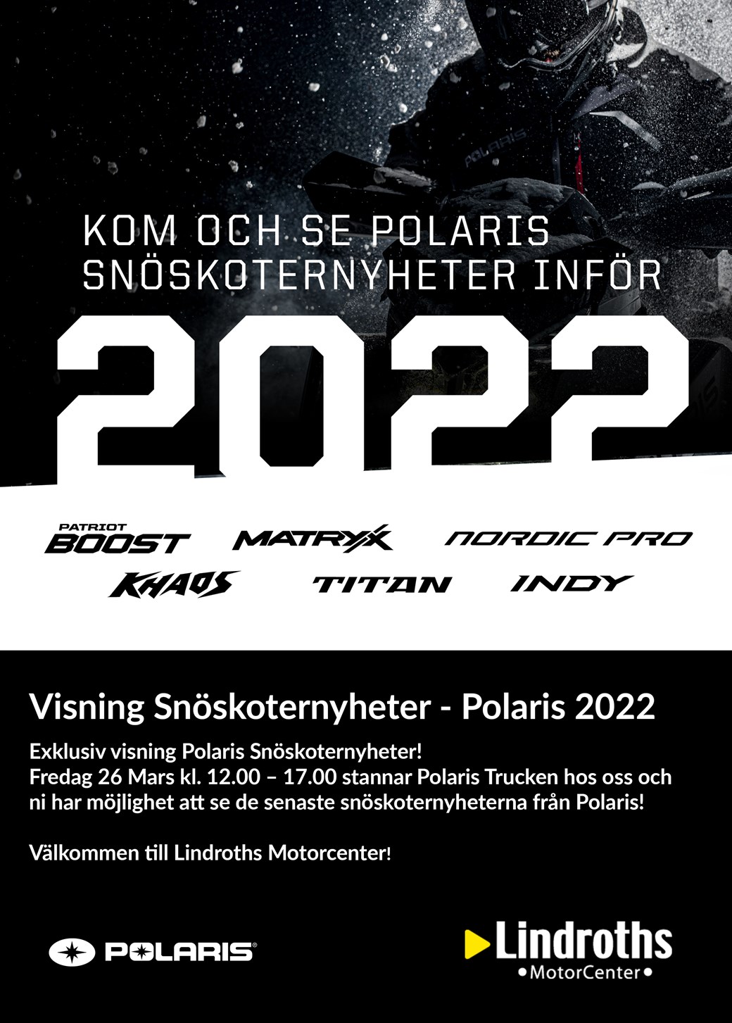 Visning Polaris Snöskoternyheter 2022!