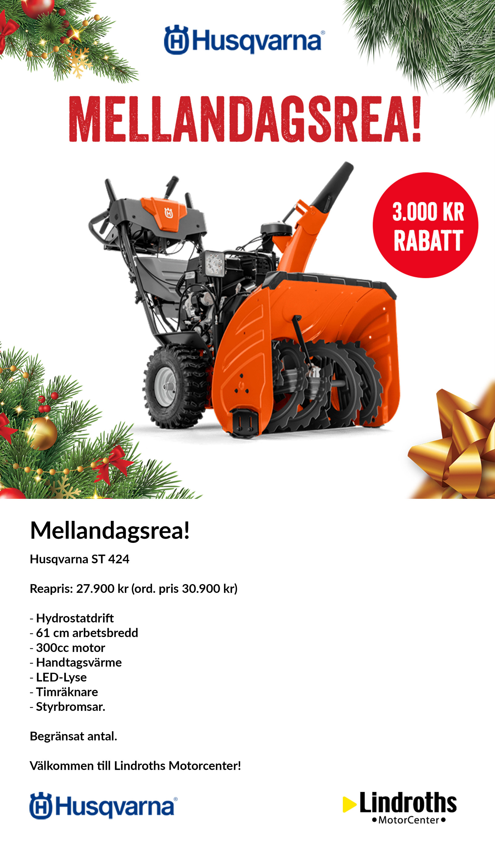 Mellandagsrea Husqvarna!