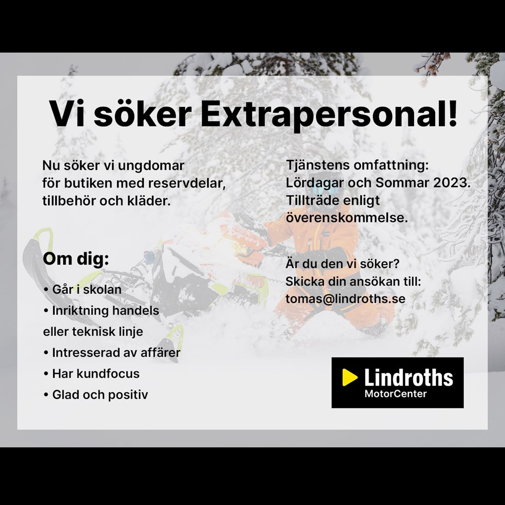 Vi söker Extrapersonal!