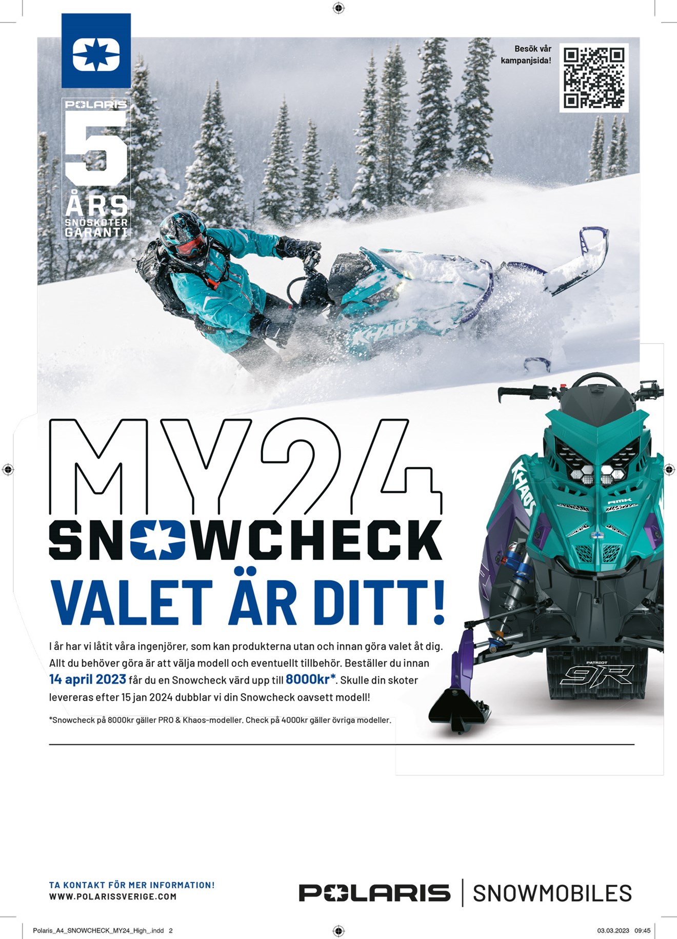 Polaris 2025 Snowcheck! Lindroths Motorcenter, Snöskoter, Motorcyklar