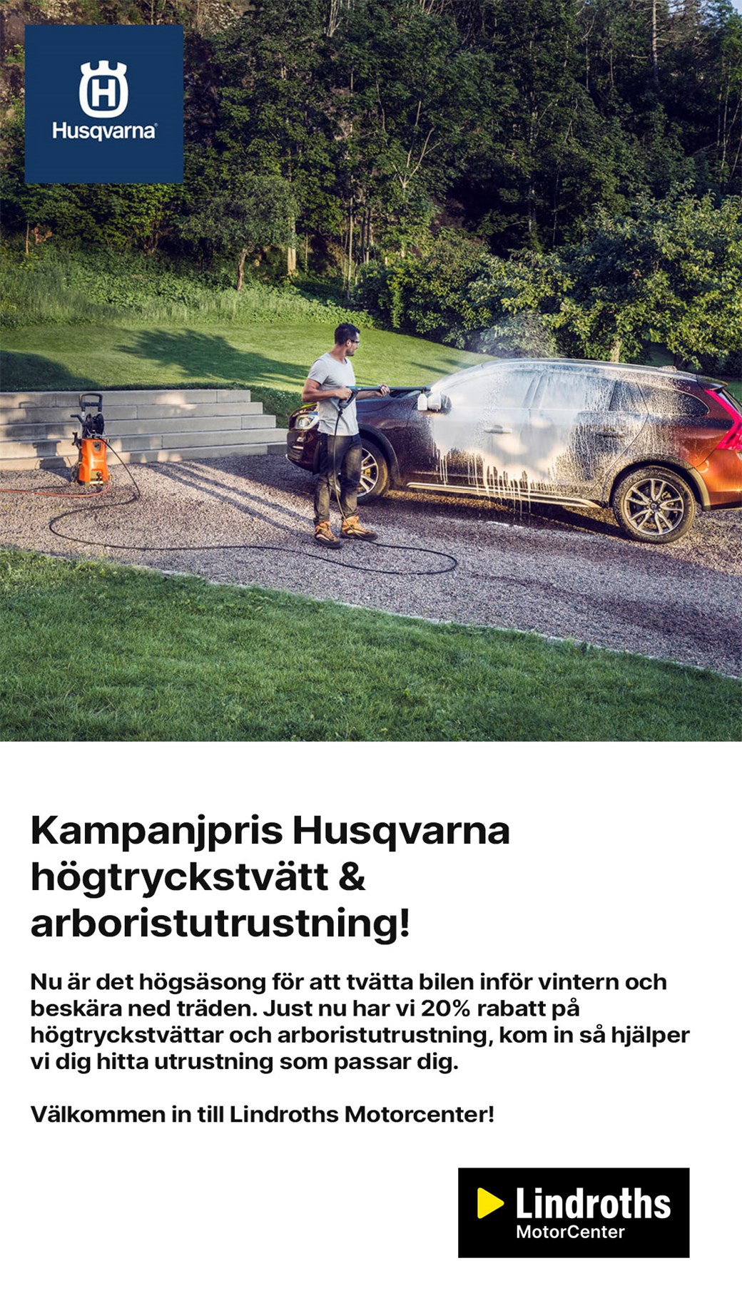 Kampanj Husqvarna högtryckstvätt & arboristutrustning!