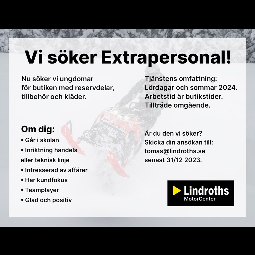 Vi söker Extrapersonal!