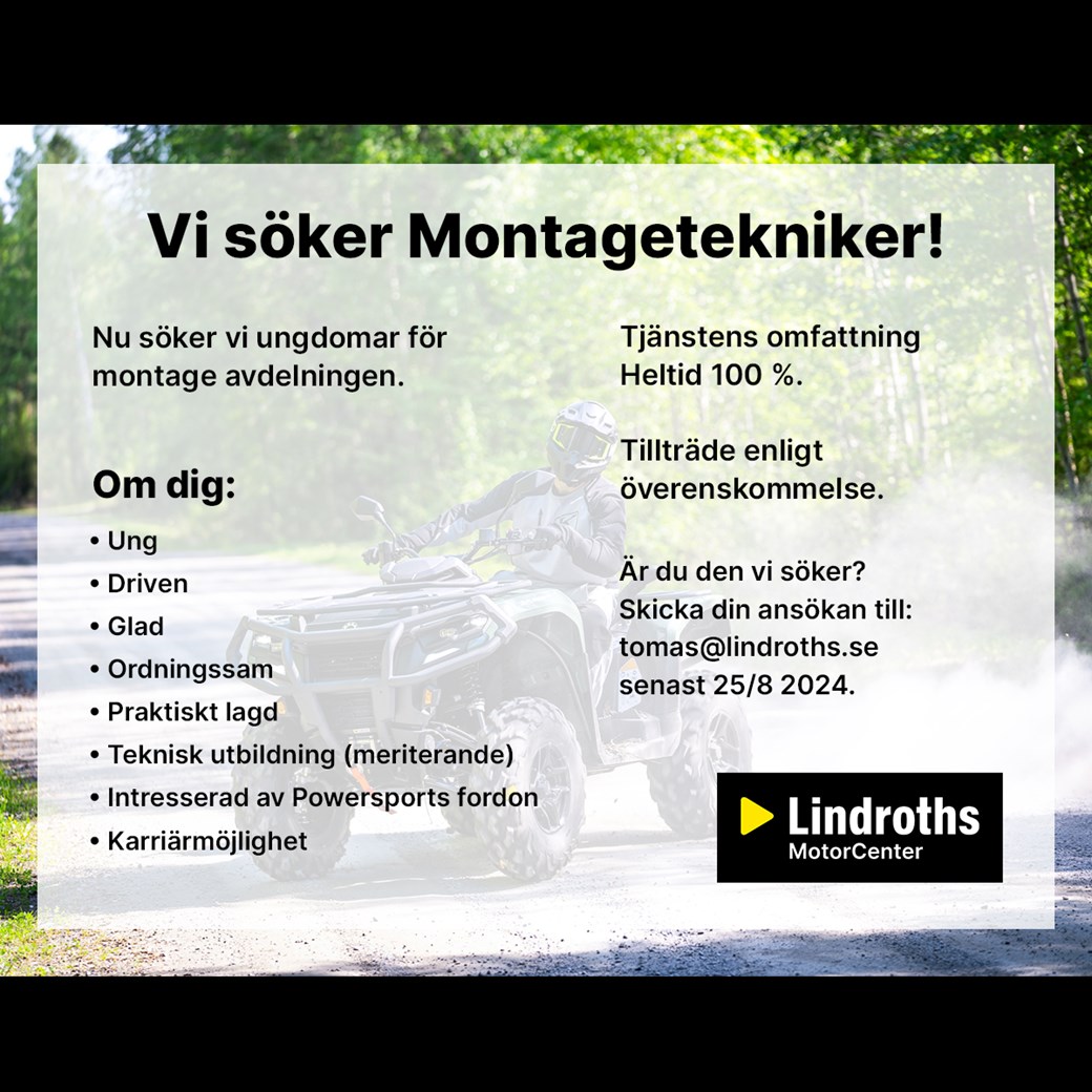 Vi söker Montagetekniker