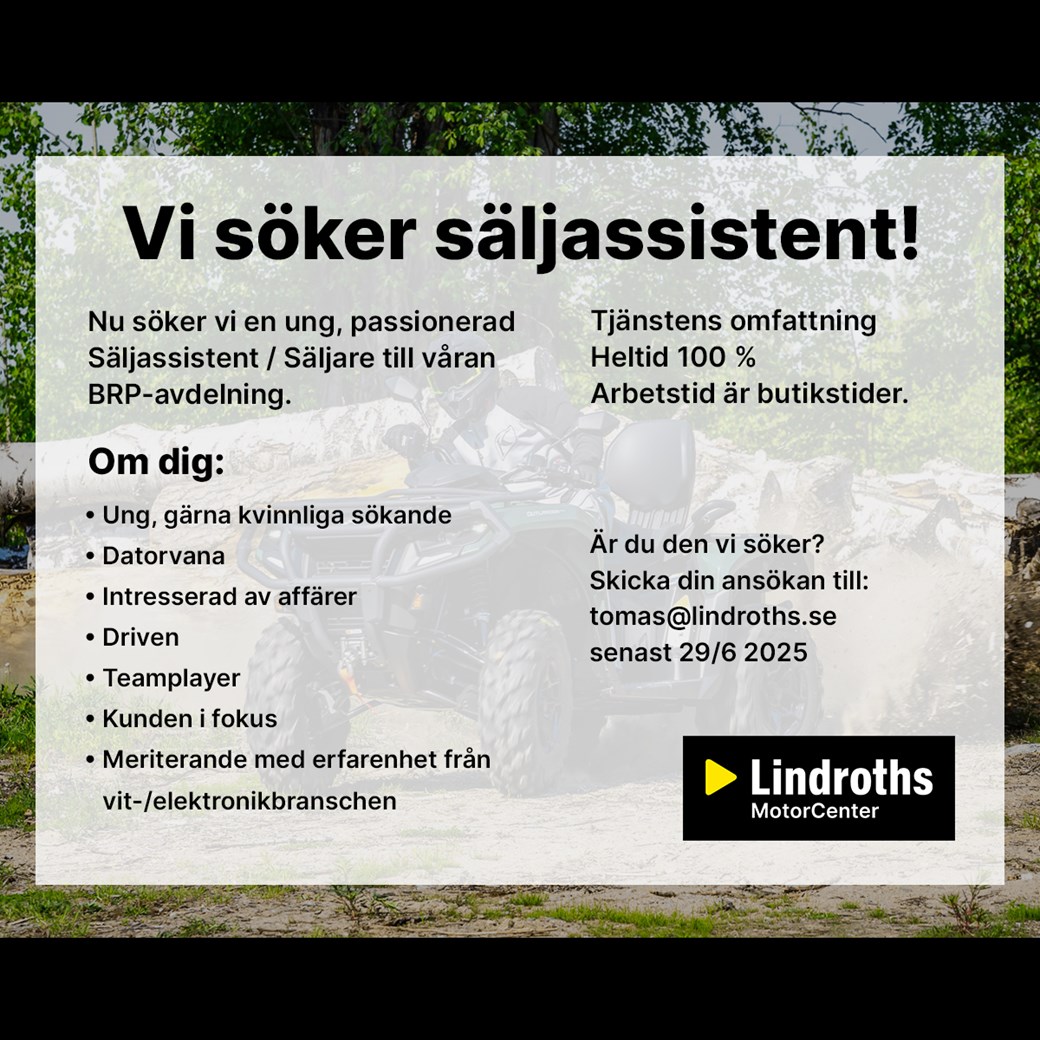 Vi söker säljassistent!