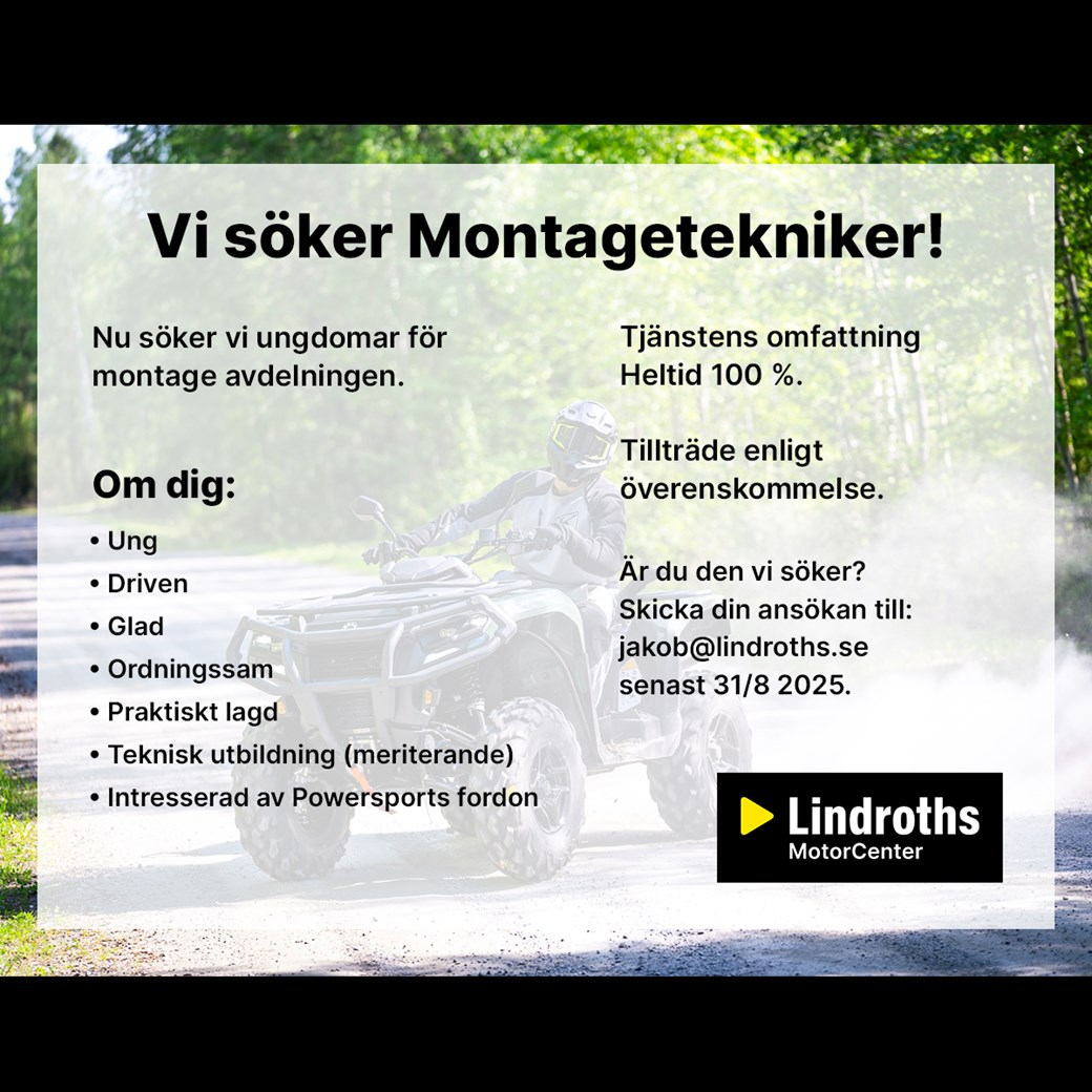 Vi söker Montagetekniker!