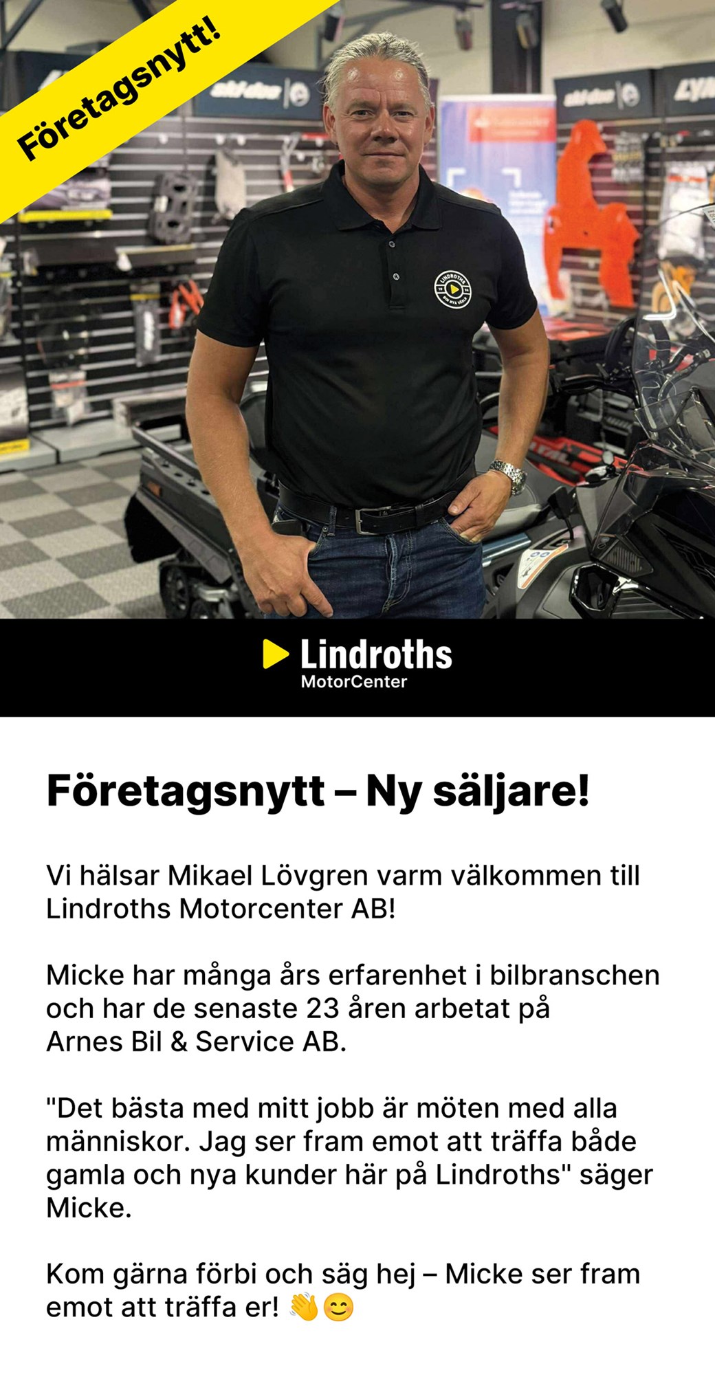 Företagsnytt - ny säljare!