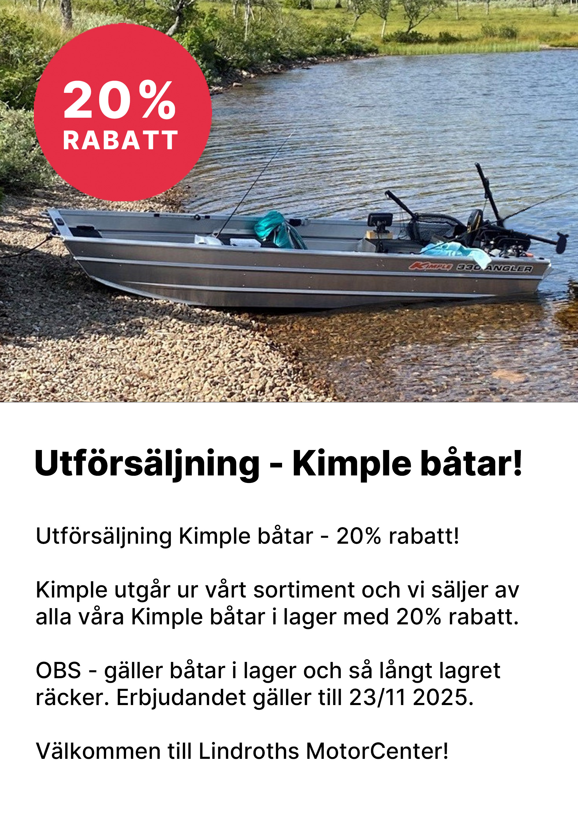 Kimple utförsäljning – 20% rabatt!