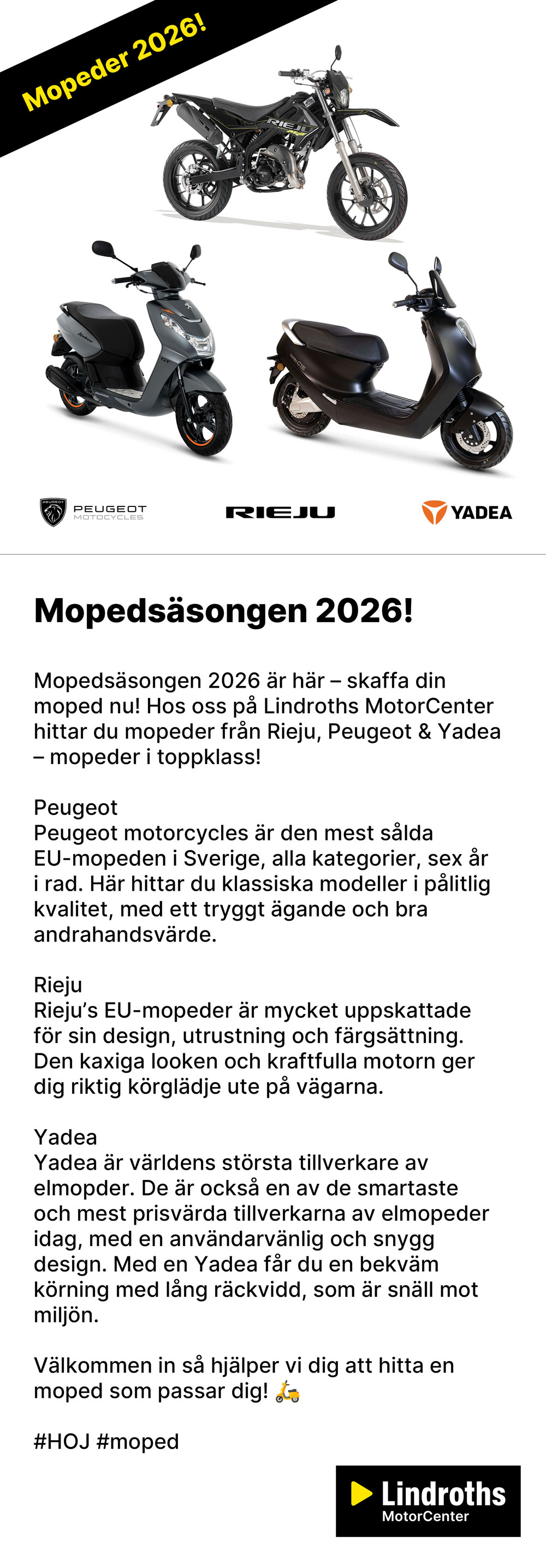 Mopedsäsongen 2026!